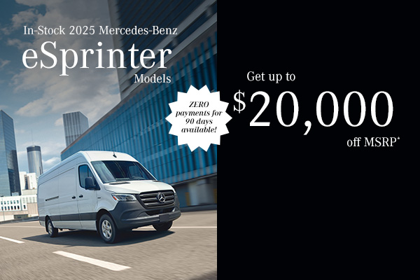 In-Stock 2025 Mercedes-Benz eSprinters
