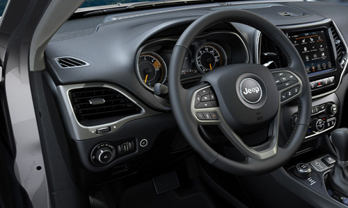 Interior View Of The 2021 Jeep Cherokee At Zappone CJDR Granville